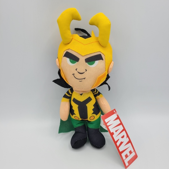 Marvel Avengers Loki Plush Green Cape Yellow Keychain 8.5” New with Tag NWT - Picture 8 of 8